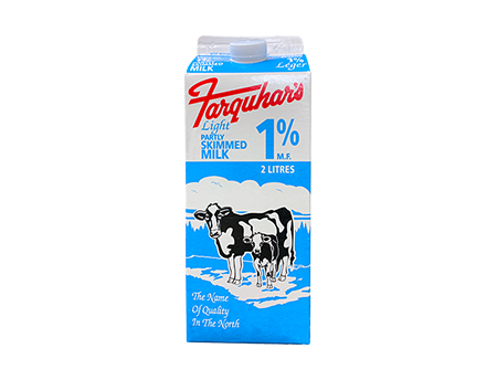 Farquhars Dairy 2L 1% Milk